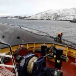 Учения по испытанию всплывающей спасательной камеры на подводной лодке Северодвинск