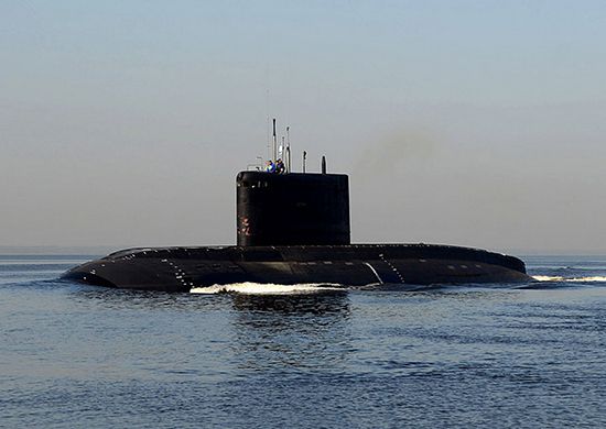 Подводная лодка Новороссийск впервые участвует в учениях, проходящих на Чёрном море