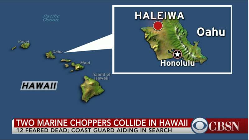 Military Helicopter Accident Off Hawaii
