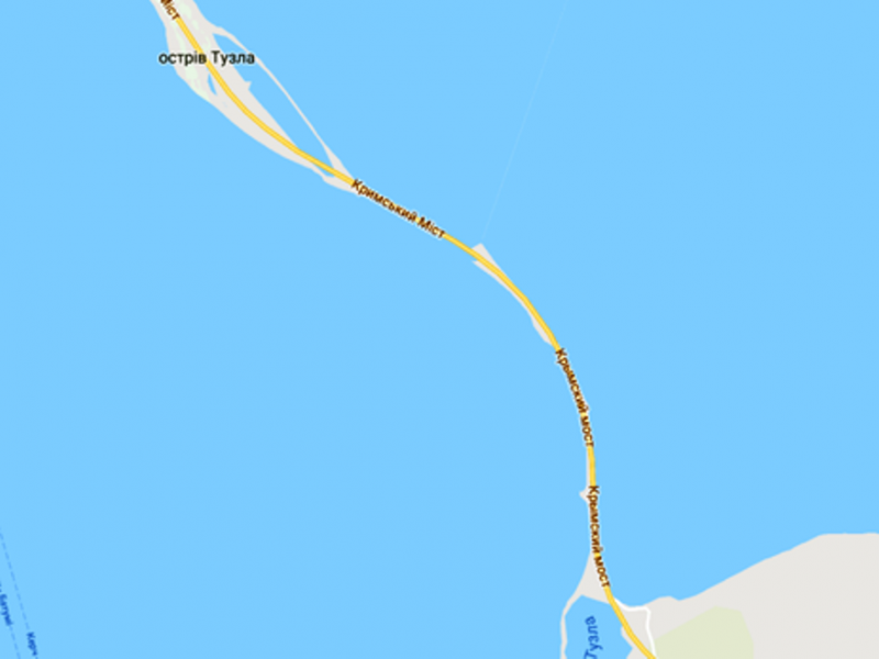 Обозначение Крымского моста на украинском языке некорректно. Google обещал исправить