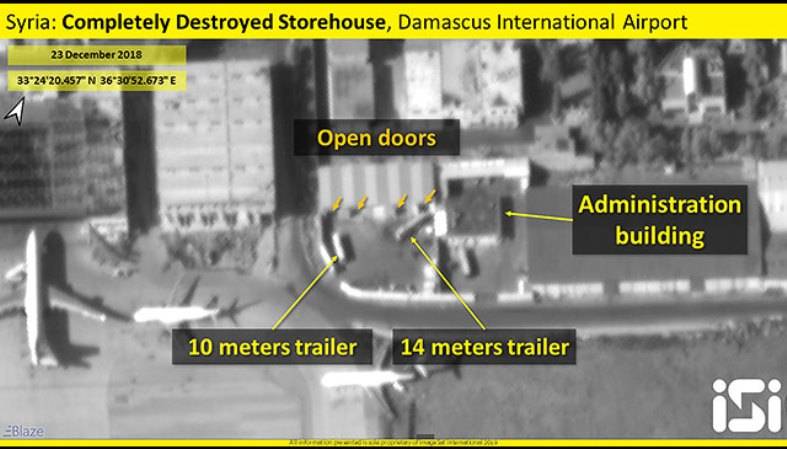 В Сети появились снимки уничтоженного Израилем склада с оружием в Дамаске
