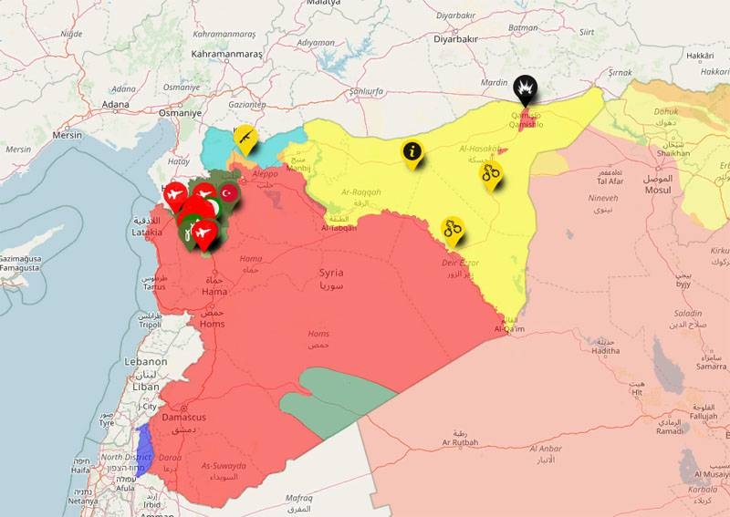 Военная карта сирии на сегодня