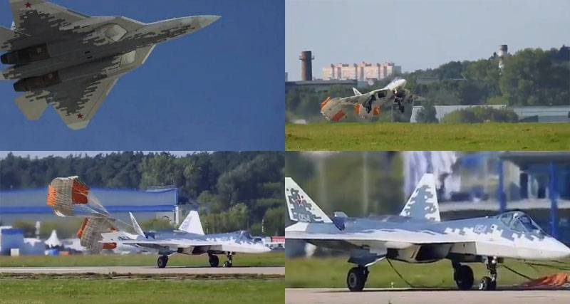 В сети обсуждается короткая посадка истребителя Су-57 в Подмосковье
