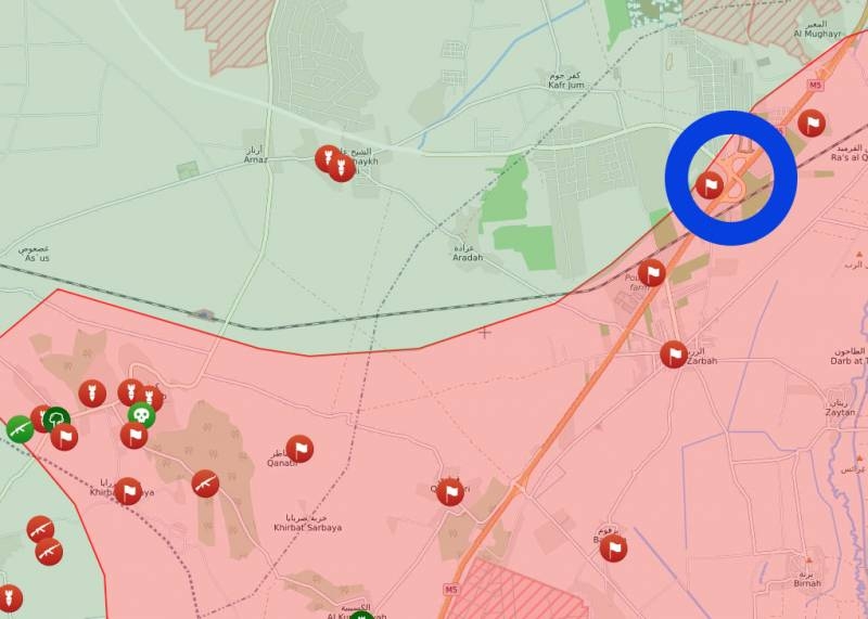 Армия Сирии нанесла поражение боевикам у ключевого пункта на дороге М5 в районе Рас-аль-Кирмида