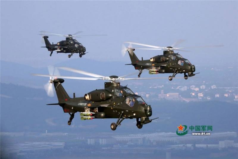Лётчики ВВС Китая рассказали о наиболее сложном этапе учений вертолётных звеньев WZ-10