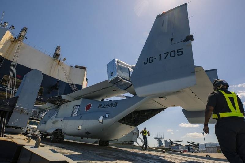Япония получила первые конвертопланы Bell Boeing V-22В Osprey