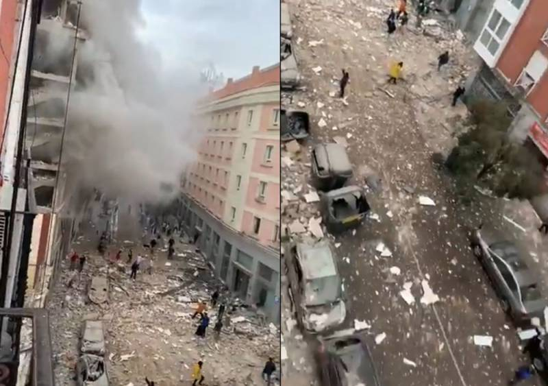 Появились кадры с места взрыва в столице Испании