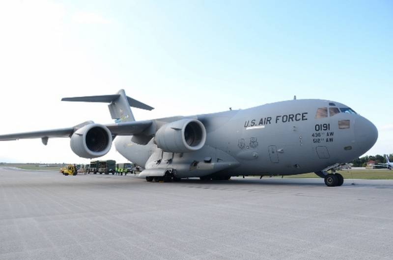 Борт ВВС США перебросил в Кишинёв военную технику на 5 млн долларов