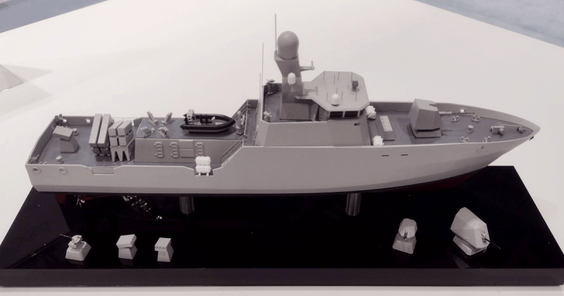 Британская компания Babcock представила модель большого ракетного катера для ВМС Украины