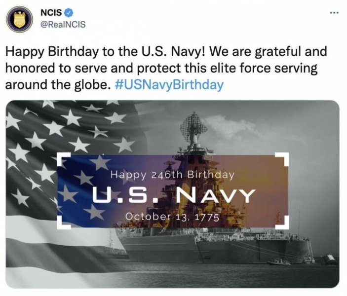 В США военно-морские силы поздравили с праздником фотографией российского боевого корабля
