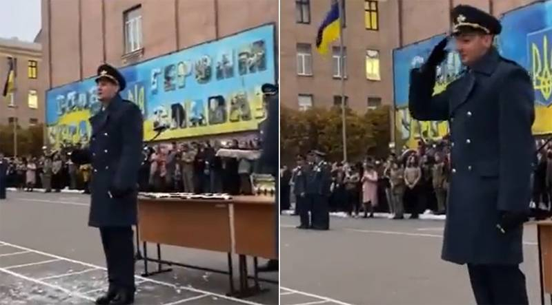 «Строй навеселе»: в сети обсуждаются кадры с церемонии выпуска в украинской военной академии