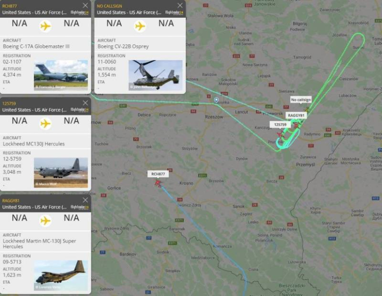 СМИ США: ВВС планируют задействовать конвертопланы и вертолёты для вывоза американских дипломатов из Львова в Польшу